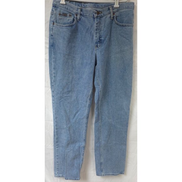 Riders By Lee Womens 14Long 34x34 Midrise Straight Leg Medium Wash Denim Jeans - Picture 2 of 15